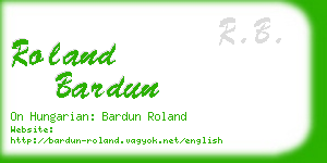 roland bardun business card